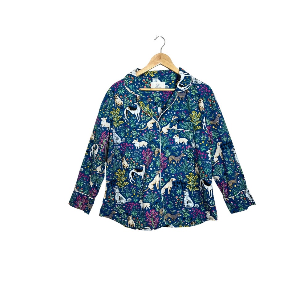 Print Fresh Pajama Top in Must Love Dogs Size L Loungewear Vibrant